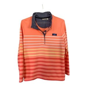 LL BEAN  Soft Cotton Rugby, Stripe pullover XL